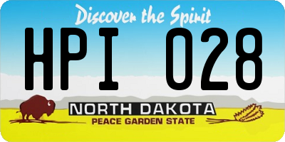 ND license plate HPI028