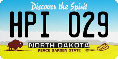 ND license plate HPI029