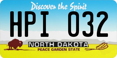 ND license plate HPI032