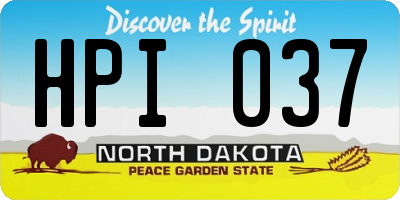 ND license plate HPI037