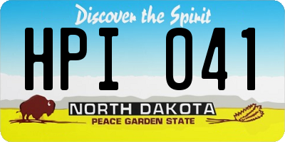 ND license plate HPI041