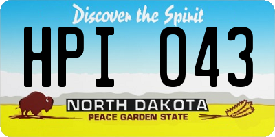 ND license plate HPI043