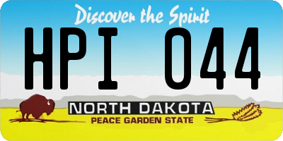 ND license plate HPI044