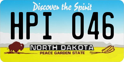 ND license plate HPI046