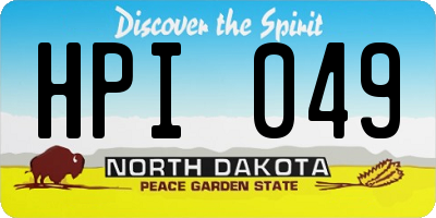 ND license plate HPI049