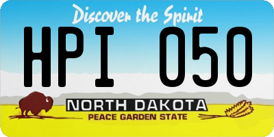 ND license plate HPI050