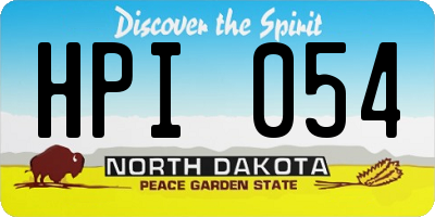 ND license plate HPI054
