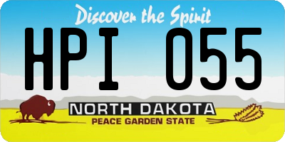 ND license plate HPI055