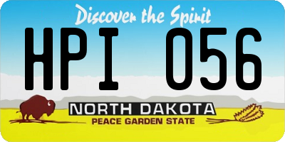 ND license plate HPI056