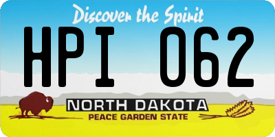 ND license plate HPI062