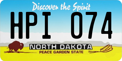ND license plate HPI074