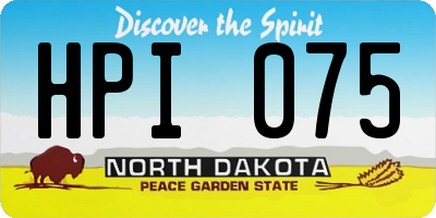 ND license plate HPI075