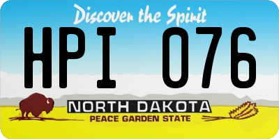 ND license plate HPI076