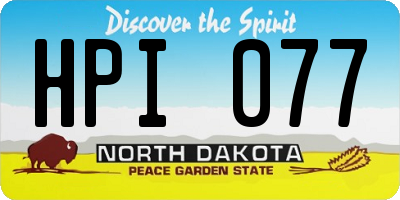 ND license plate HPI077