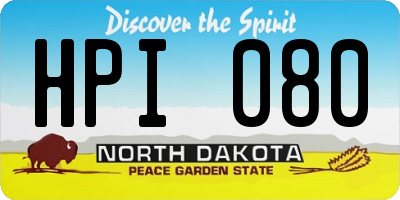 ND license plate HPI080