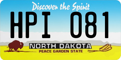 ND license plate HPI081