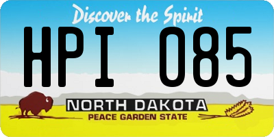 ND license plate HPI085