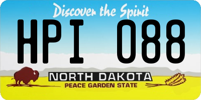 ND license plate HPI088