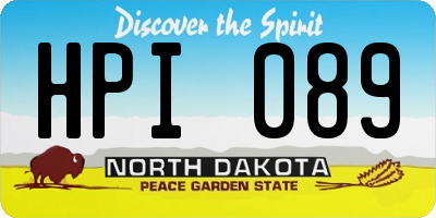 ND license plate HPI089