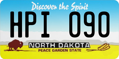 ND license plate HPI090