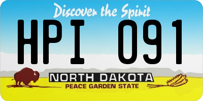 ND license plate HPI091