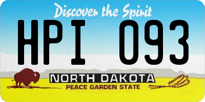ND license plate HPI093