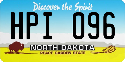 ND license plate HPI096