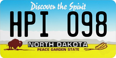 ND license plate HPI098