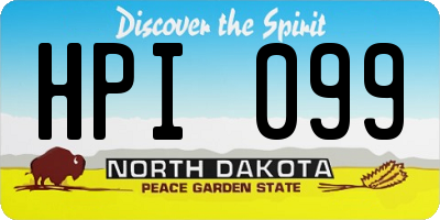 ND license plate HPI099
