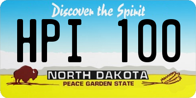 ND license plate HPI100
