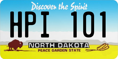 ND license plate HPI101