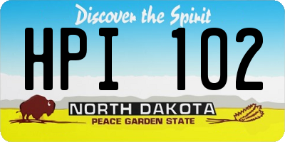 ND license plate HPI102