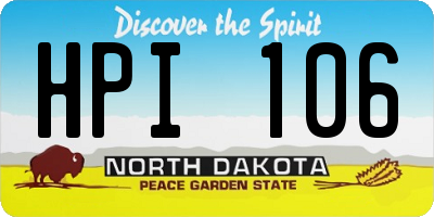 ND license plate HPI106