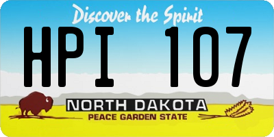 ND license plate HPI107