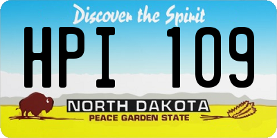 ND license plate HPI109