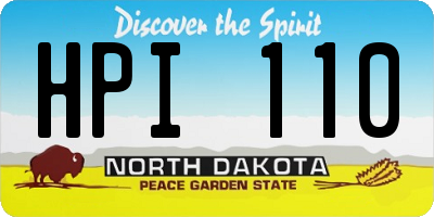 ND license plate HPI110