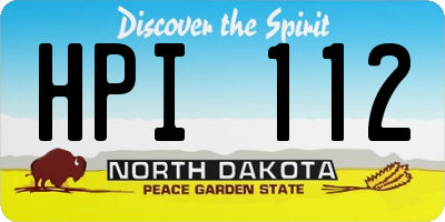 ND license plate HPI112