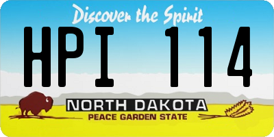 ND license plate HPI114