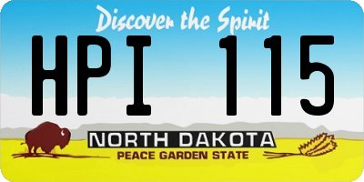 ND license plate HPI115