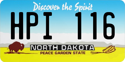 ND license plate HPI116