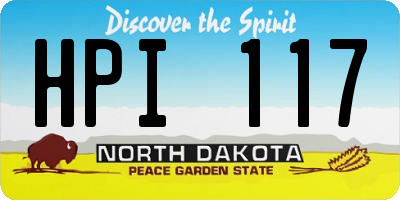 ND license plate HPI117