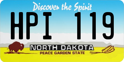 ND license plate HPI119
