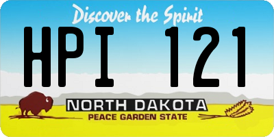 ND license plate HPI121