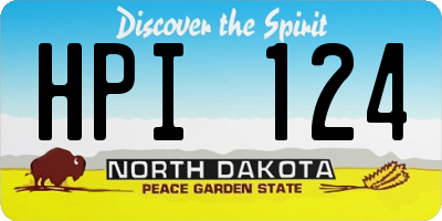 ND license plate HPI124