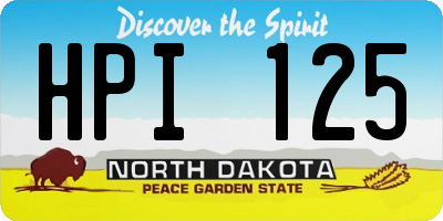 ND license plate HPI125