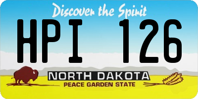 ND license plate HPI126