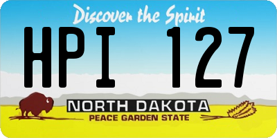 ND license plate HPI127
