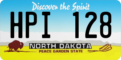 ND license plate HPI128