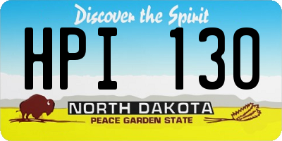 ND license plate HPI130