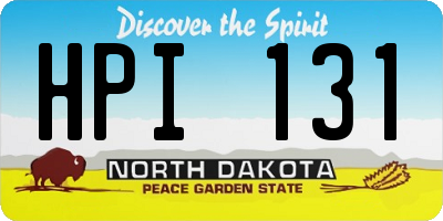 ND license plate HPI131